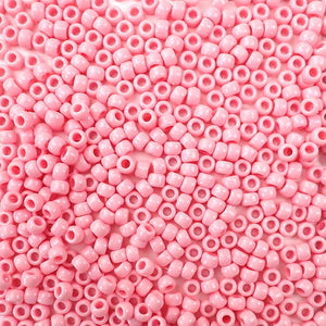 6 x 9mm plastic pony beads in pale pink