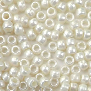 bridal pearl 6 x 9mm plastic pony beads in bulk