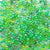 Green Apple Multicolor Mix Plastic Pony Beads 6 x 9mm, 1000 beads