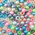 Pastel pearl colors of 6 x 9mm Plastic Pony Beads