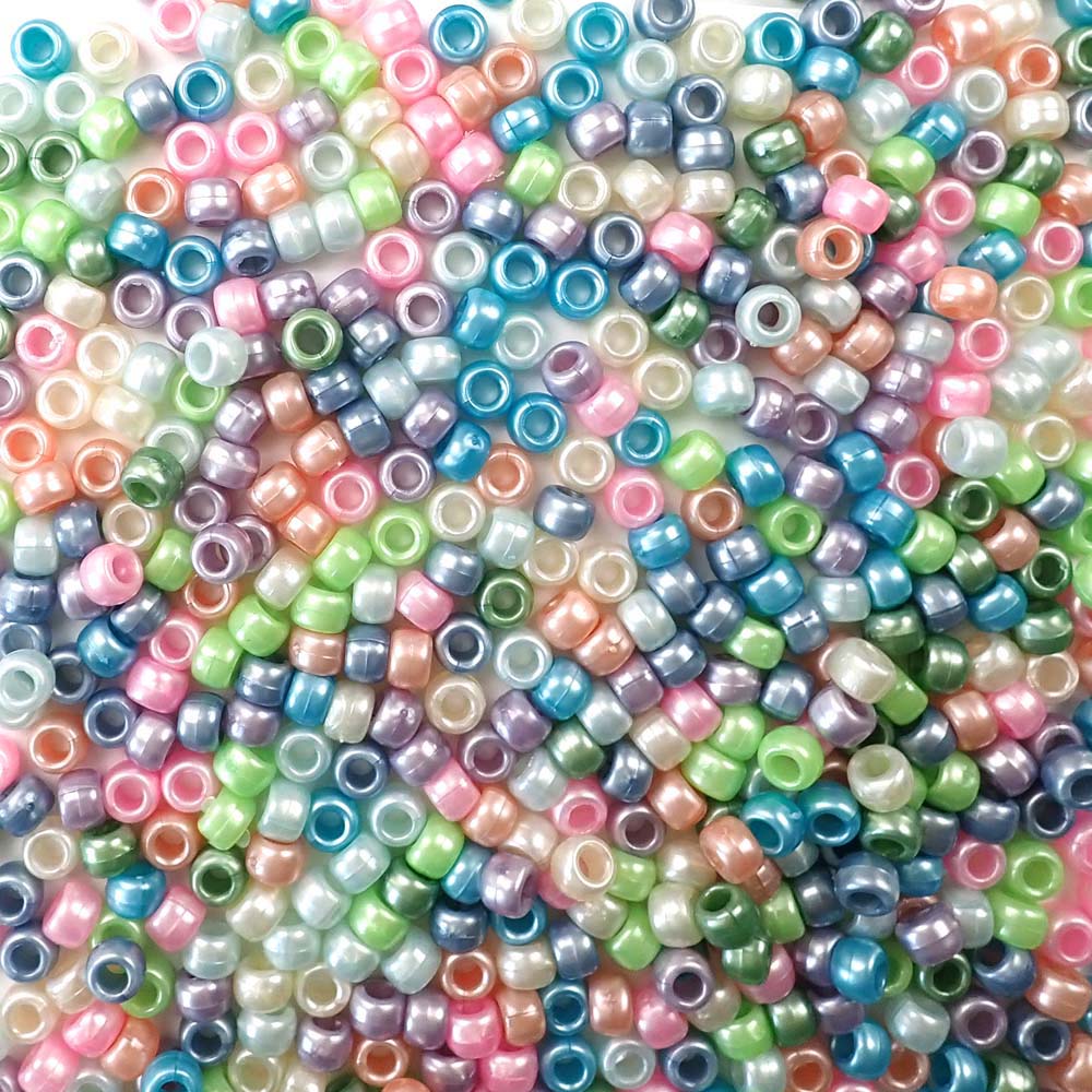 Plastic White Alphabet Beads, Mixed, (Horizontal) 7mm Cube, 500