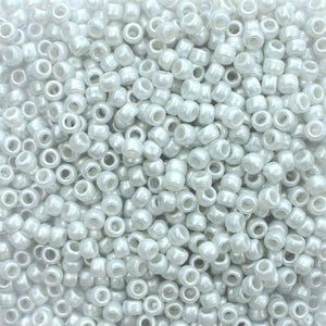 Pale Silver Gray Pearl Plastic Pony Beads 6 x 9mm, 500 beads
