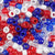 Patriotic Multicolor Mix Plastic Pony Beads 6 x 9mm, 1000 beads