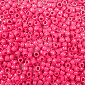 Vintage Rose Opaque Plastic Pony Beads 6 x 9mm, 500 beads
