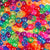 Sparkling Glitter Rainbow Multicolor Mix Plastic Pony Beads 6 x 9mm, 1000 beads