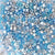 Blue Ice Mix Plastic Pony Beads 6 x 9mm, 1000 beads