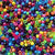Party Mix Plastic Pony Beads 6 x 9mm, 1000 beads