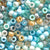 Princess Aqua Blue Mix Plastic Pony Beads 6 x 9mm, 1000 beads