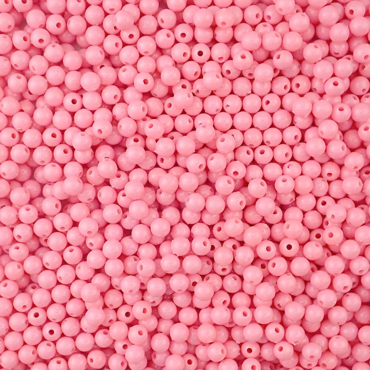 Pink Plastic 6mm Round Beads, 500 beads