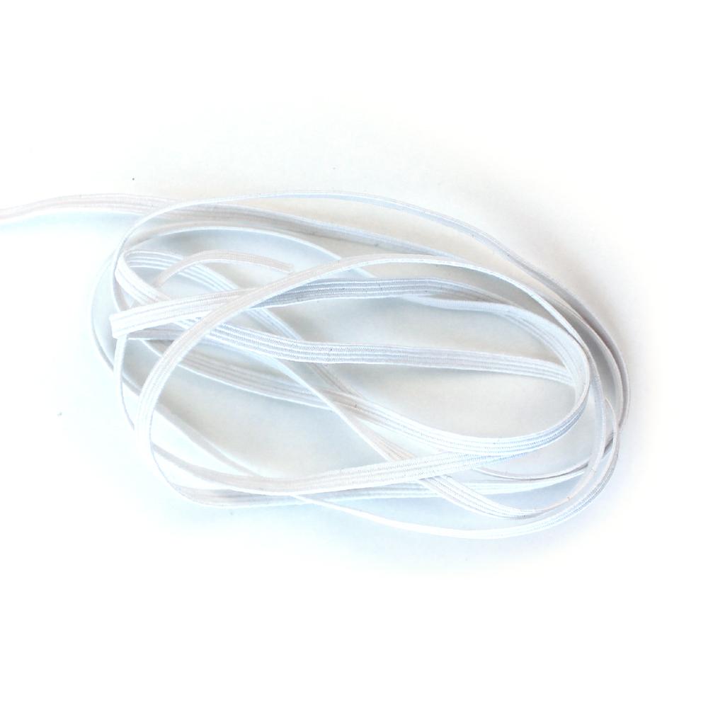 Incraftables Elastic String Cord Set of 3 Rolls (White, Black